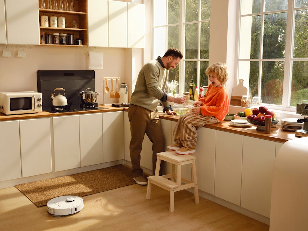 Robot Vacuuming Kitchen