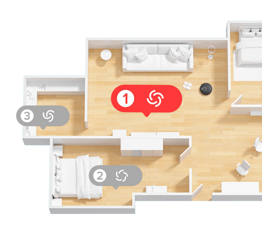 Roborock Q5 Pro robotic vacuum - app screenshot mapping image